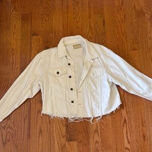 Free People White Jean Jacket